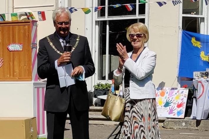 The mayor of Haywards Heath opened Walstead Place Care Home Summer Carnival. Picture: Haywards Heath Town Council.