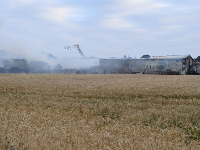 The fire could be seen from some distance.