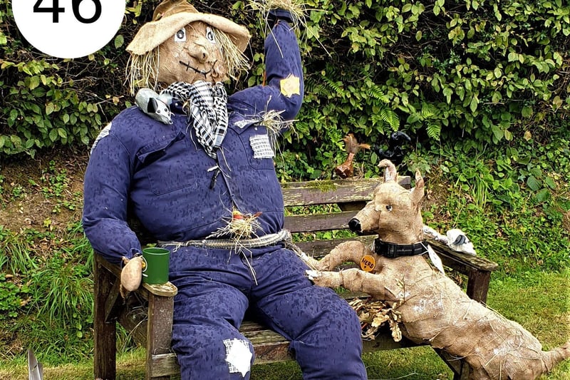 Chiddingly Scarecrow Trail. 2021. Mr Shep and his dog Herd by Len & Loretta Piper SUS-210819-090405001