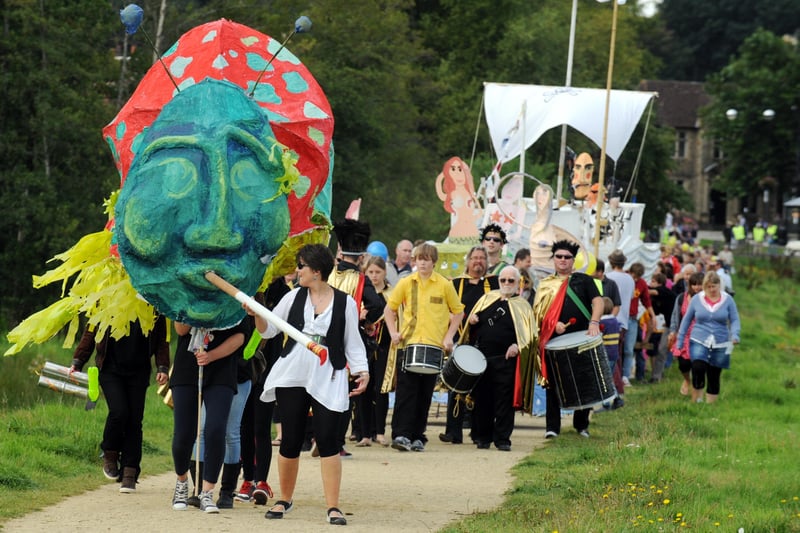 The MADhurst procession in 2011, complete with ghost ship and giant caterpillar. Pictures: Kate Shemilt C111391