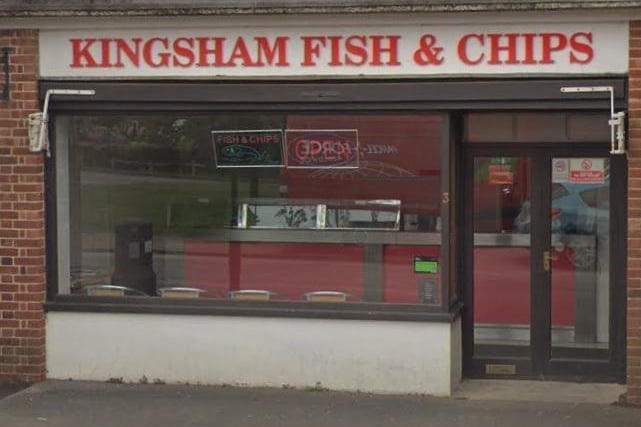 Kingsham Fish and Chips in Hardham Road has been given 4.8 stars out of five from 17 reviews on Google. Photo: Google