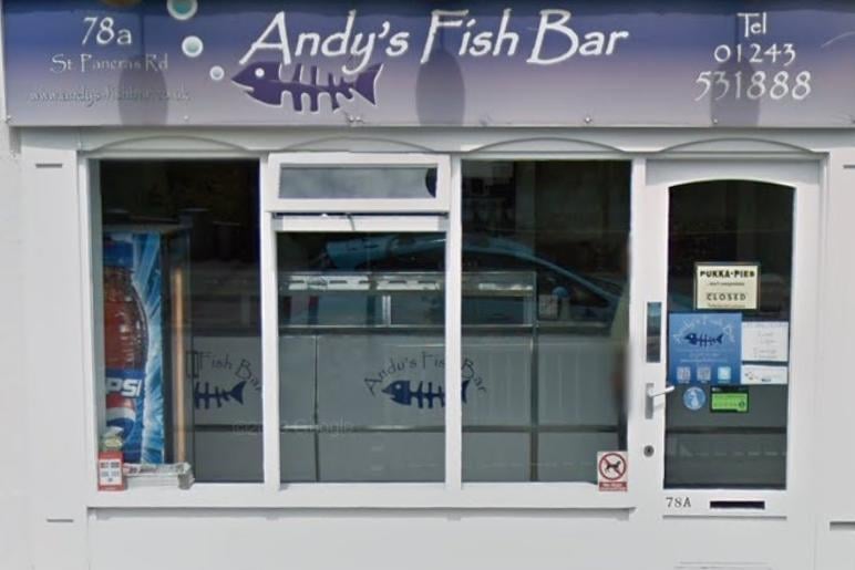 Andy's Fish Bar, St Pancras Road, Chichester has 4.7 stars from 210 reviews on Google. Photo: Google