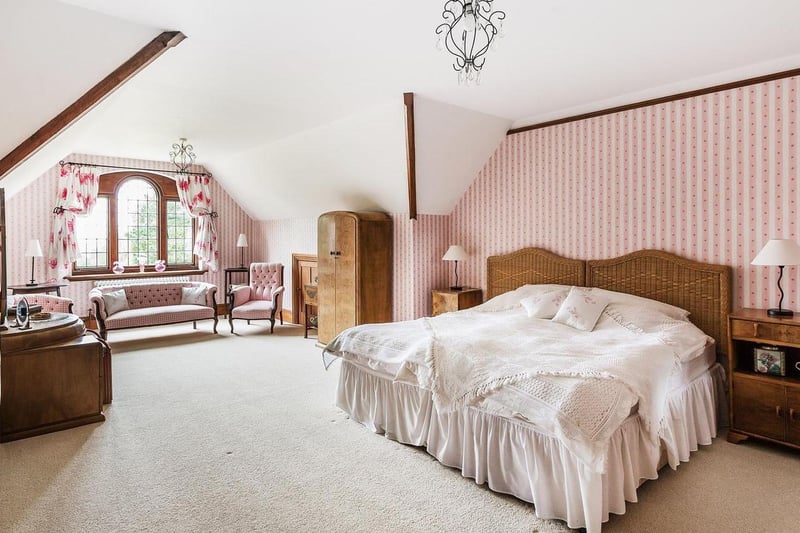 The property has a master bedroom, six further bedrooms and a three bedroom guest apartment