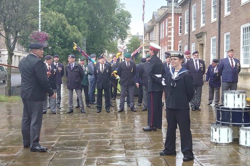 Armed forces veterans Worthing Town Hall on Sunday, August 8, for a memorial service and dedication of a new standard, kindly donated by Mrs Helen Hall. Pictures are by Jill Marshall and not available to purchase.