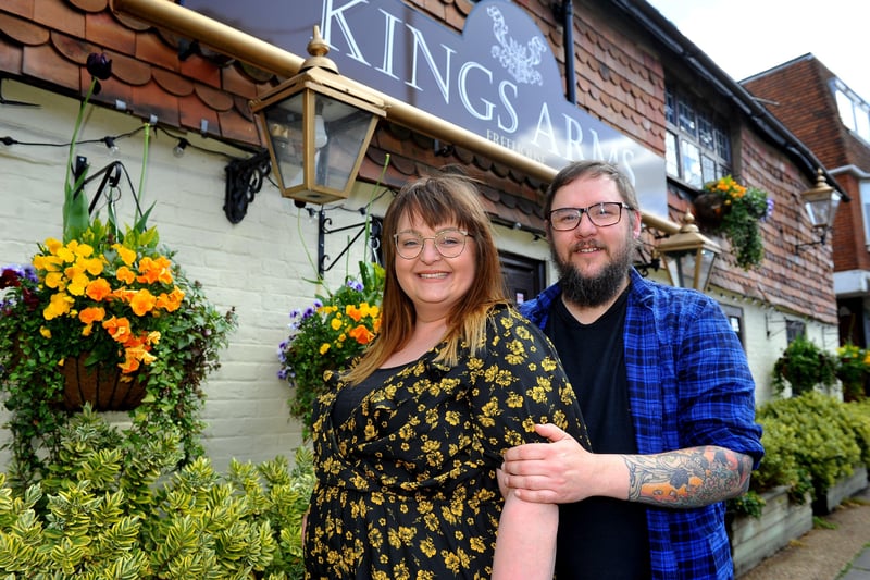 New pub landlords Jodie Munday and Michael Gates at King's Arms, Horsham, which was rated 4.6/5. Pic S Robards Pic SR2105122 SUS-211205-124944001