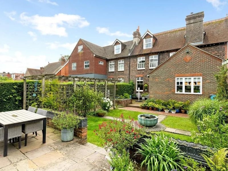The rear garden is fully enclosed and has been beautifully landscaped. Picture: Savills - Haywards Heath.