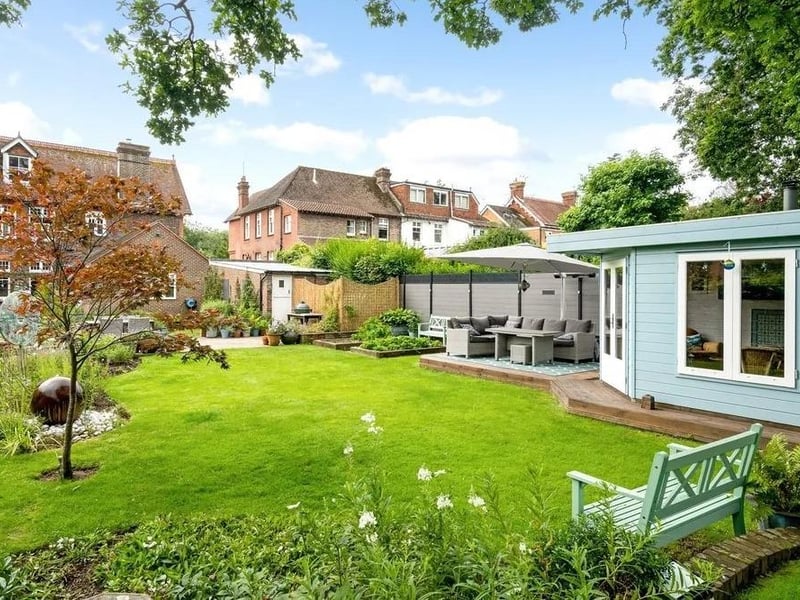 The rear garden is fully enclosed and has been beautifully landscaped. Picture: Savills - Haywards Heath.