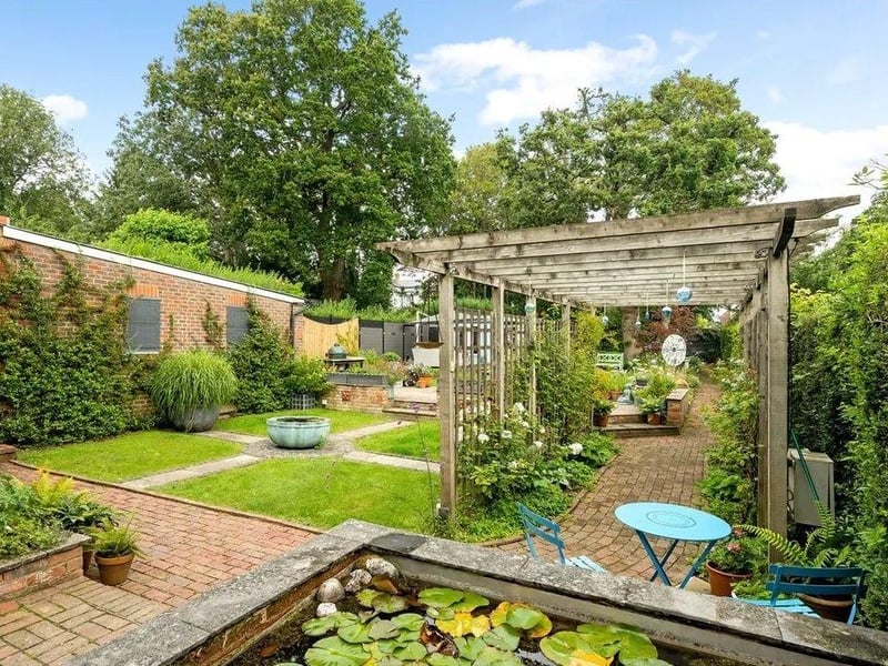 The rear garden is fully enclosed and has been beautifully landscaped. Picture: Savills - Haywards Heath.