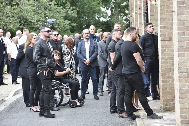 Hundreds of people attended the funeral of popular local footballer Ian Fovargue.