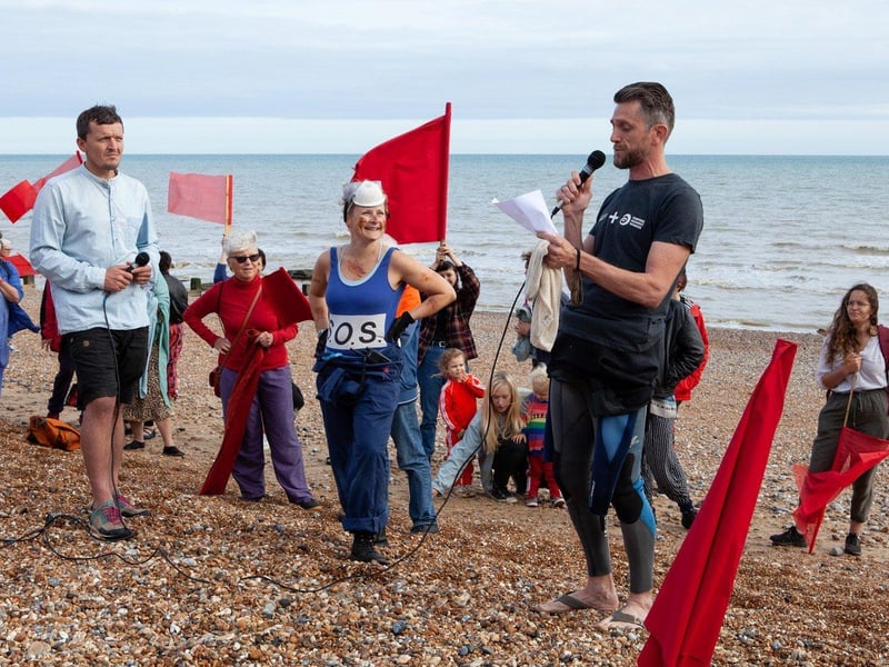 Protest against Southern Water on St Leonards seafront on August 20 following last month's sewage leak in Bulverhythe. Picture by Hastings and St Leonards Clean Water Action SUS-210821-120954001