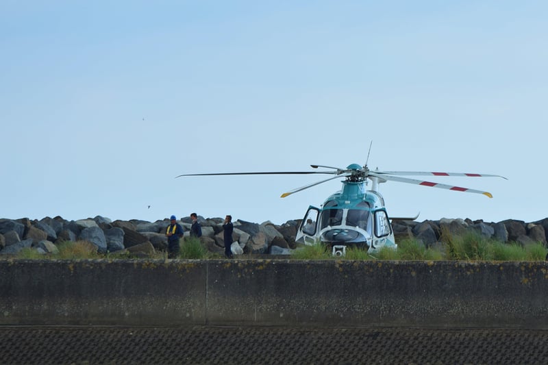 Emergency services were called out this afternoon after a diver was taken ill off the coast of Eastbourne. Picture by Dan Jessup SUS-210822-173019001