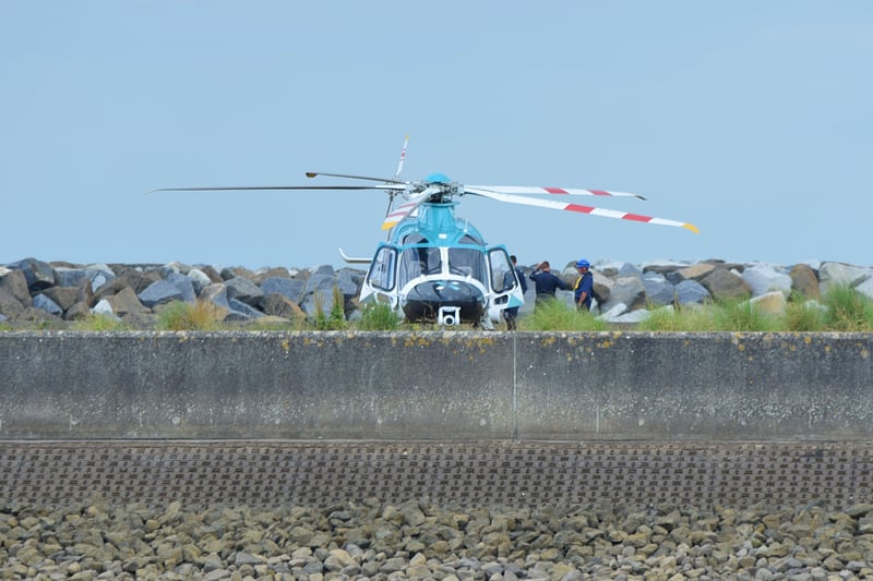 Emergency services were called out this afternoon after a diver was taken ill off the coast of Eastbourne. Picture by Dan Jessup SUS-210822-173030001