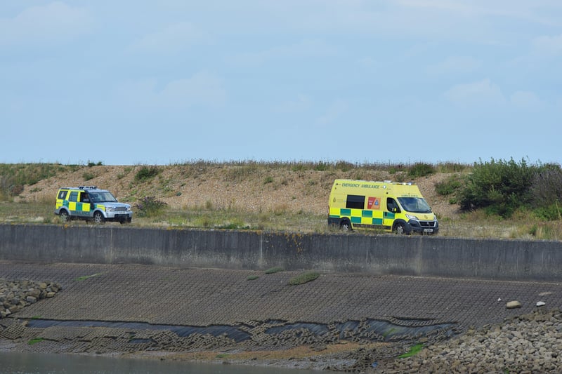 Emergency services were called out this afternoon after a diver was taken ill off the coast of Eastbourne. Picture by Dan Jessup SUS-210822-173115001