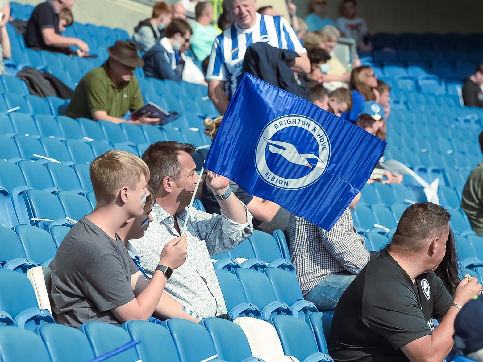 Brighton fans were in good voice at the Amex Stadium against Watford: Picture Phil Westlake.