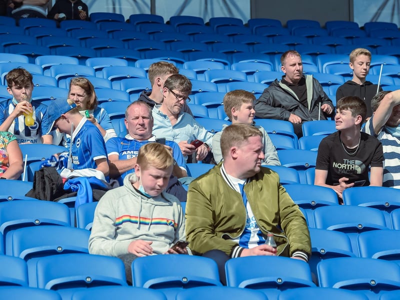 Brighton fans were in good voice at the Amex Stadium against Watford: Picture Phil Westlake.