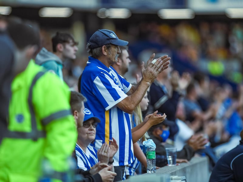 Brighton fans were in good voice at the Amex Stadium against Watford: Picture Phil Westlake.
