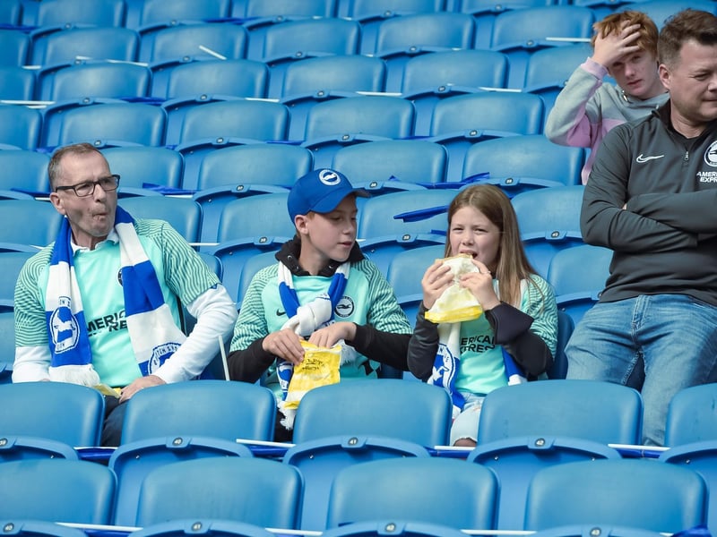 Brighton fans were in good voice at the Amex Stadium against Watford: Picture Phil Westlake.