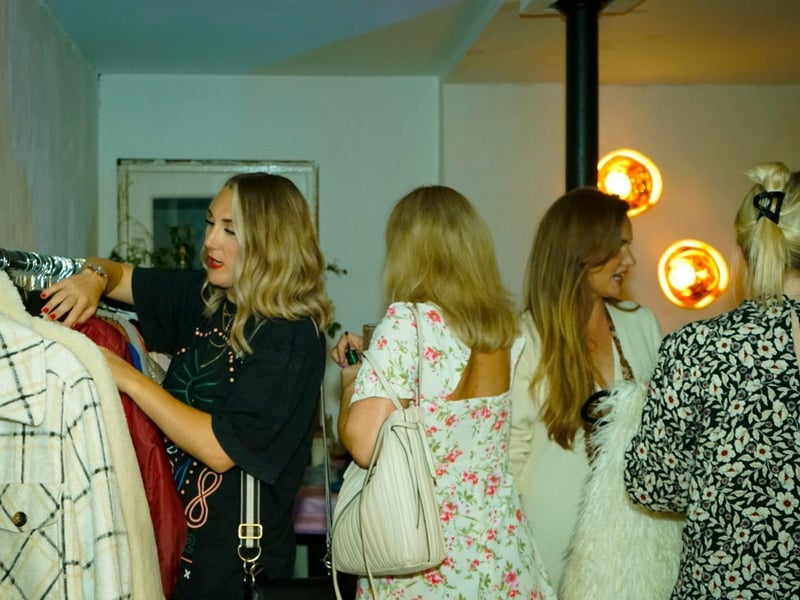 People looking at the clothes