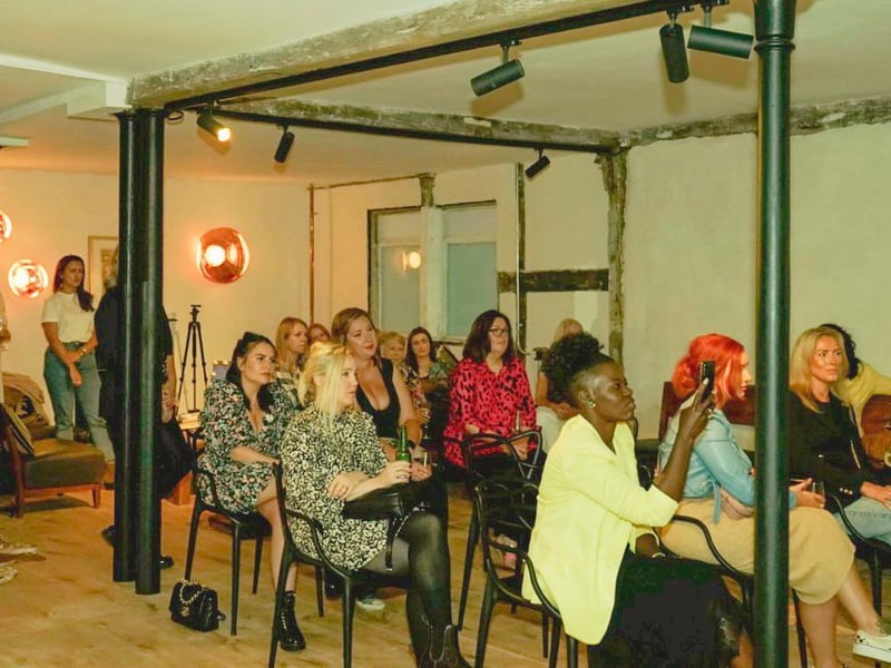 The event was held at Crow Coffee