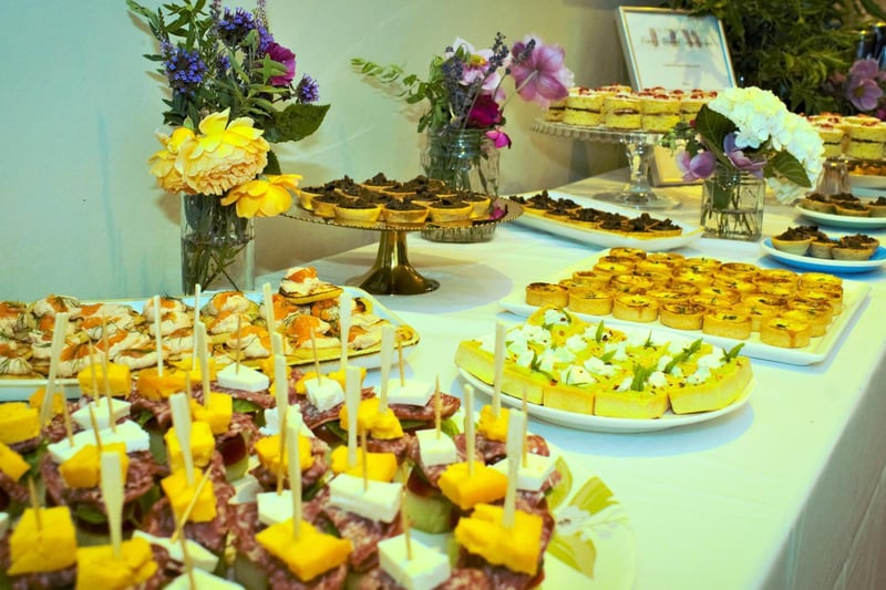 The buffet at the event