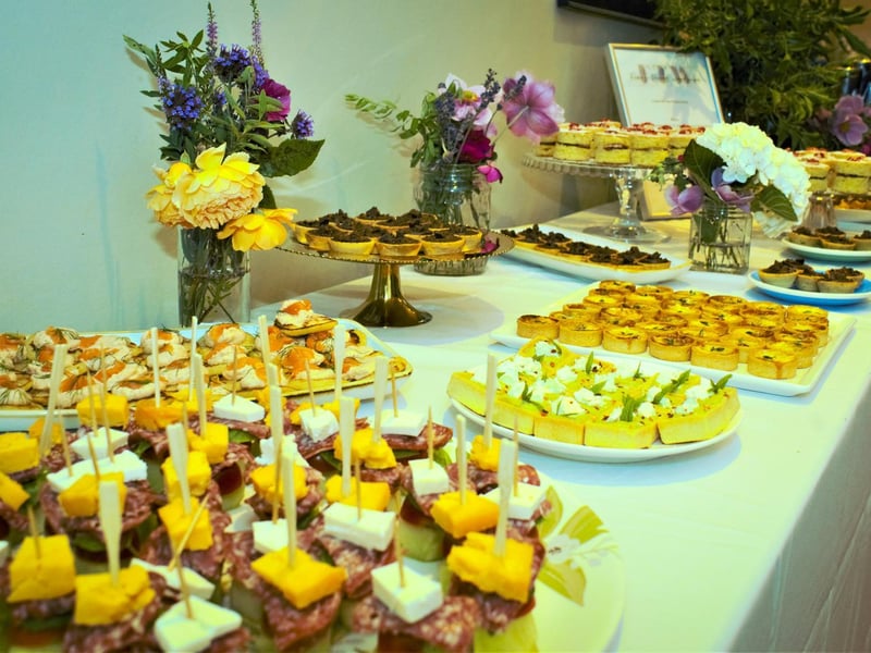 The buffet at the event