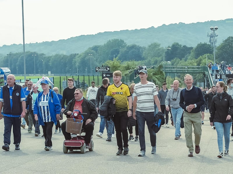 Brighton fans were in good voice at the Amex Stadium against Watford: Picture Phil Westlake.