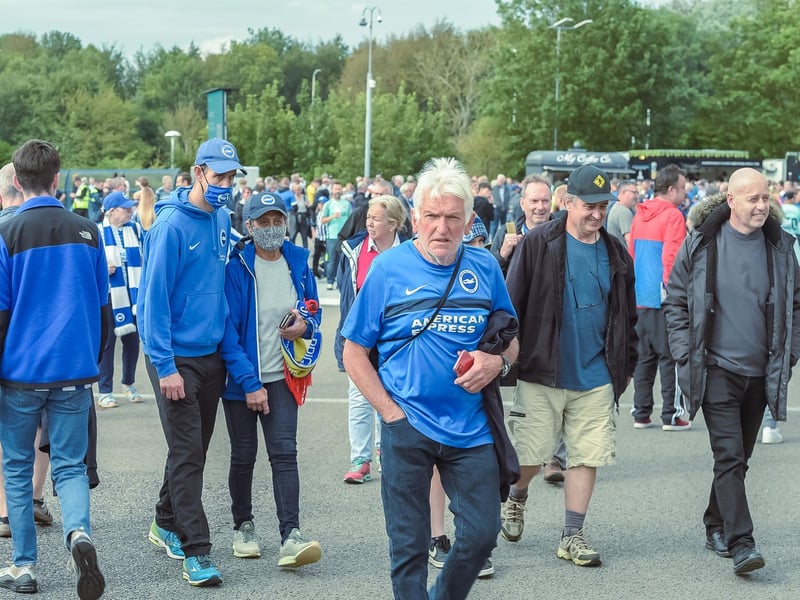 Brighton fans were in good voice at the Amex Stadium against Watford: Picture Phil Westlake.