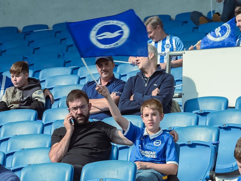 Brighton fans were in good voice at the Amex Stadium against Watford: Picture Phil Westlake.
