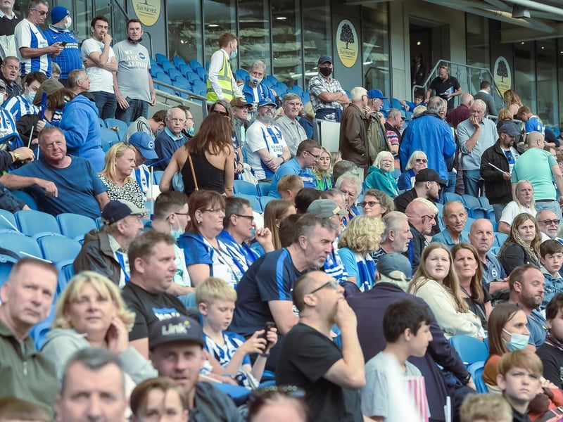 Brighton fans were in good voice at the Amex Stadium against Watford: Picture Phil Westlake.