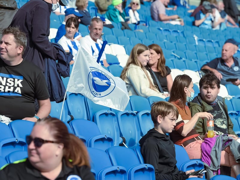 Brighton fans were in good voice at the Amex Stadium against Watford: Picture Phil Westlake.