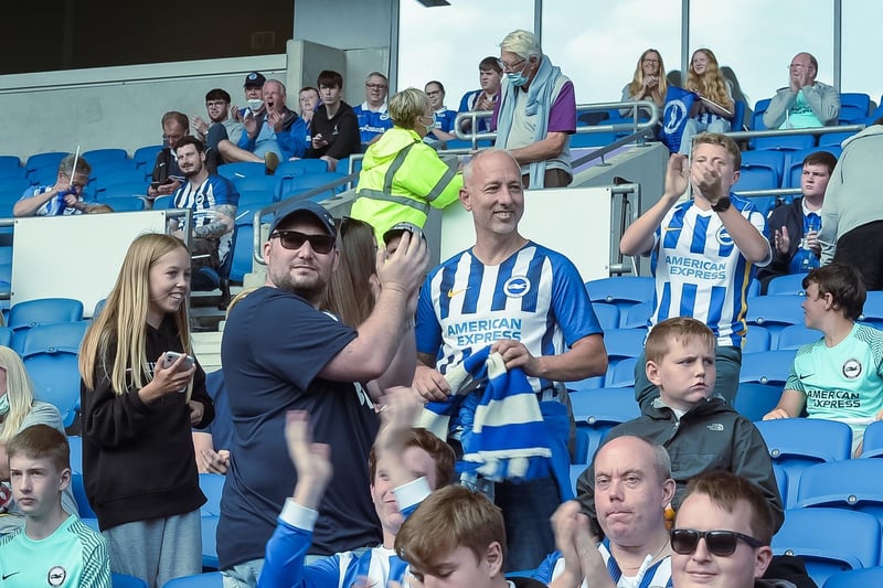 Brighton fans were in good voice at the Amex Stadium against Watford: Picture Phil Westlake.
