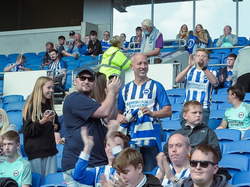 Brighton fans were in good voice at the Amex Stadium against Watford: Picture Phil Westlake.