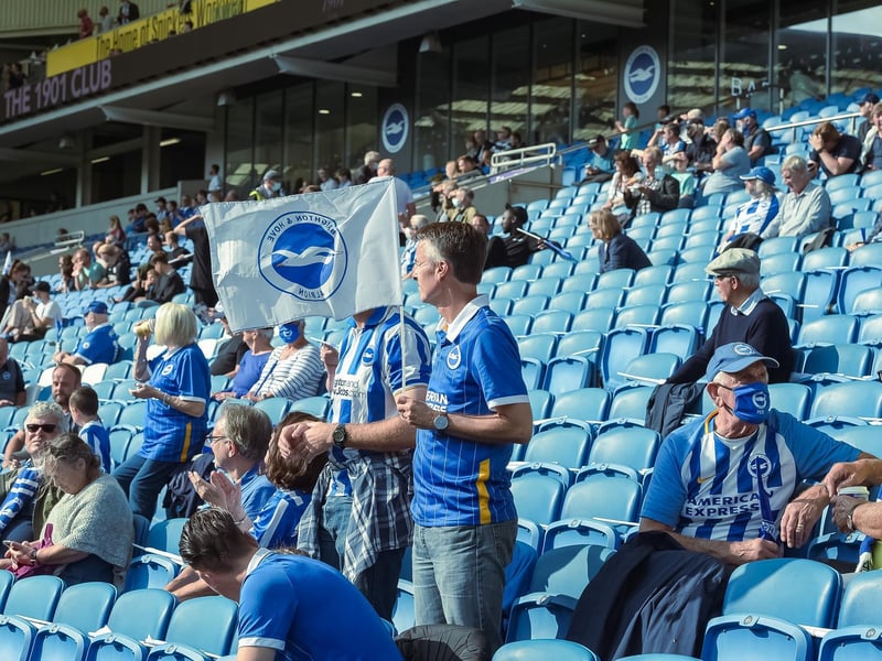 Brighton fans were in good voice at the Amex Stadium against Watford: Picture Phil Westlake.