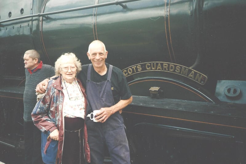 Doreen's 80th Birthday with Scots Guardsman Locomotive.