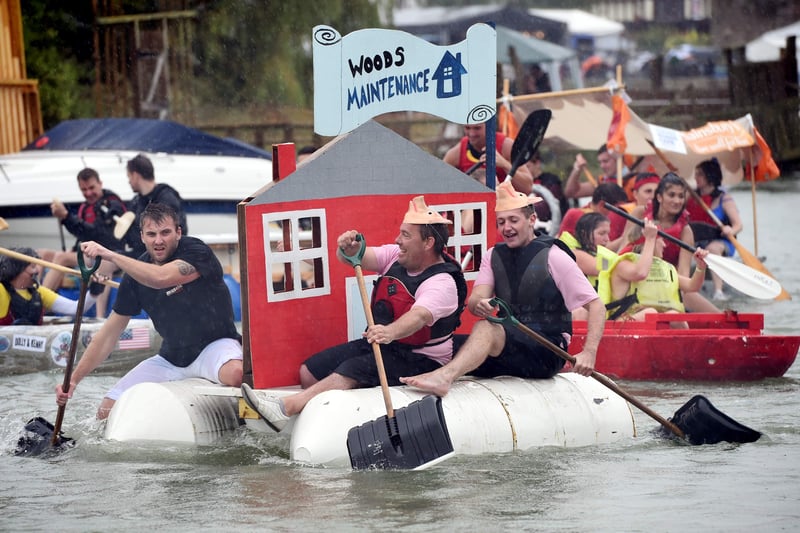 Battling it out in the Arundel Festival Bath Tub Race on the River Arun in 2014. Picture: Liz Pearce LP250814