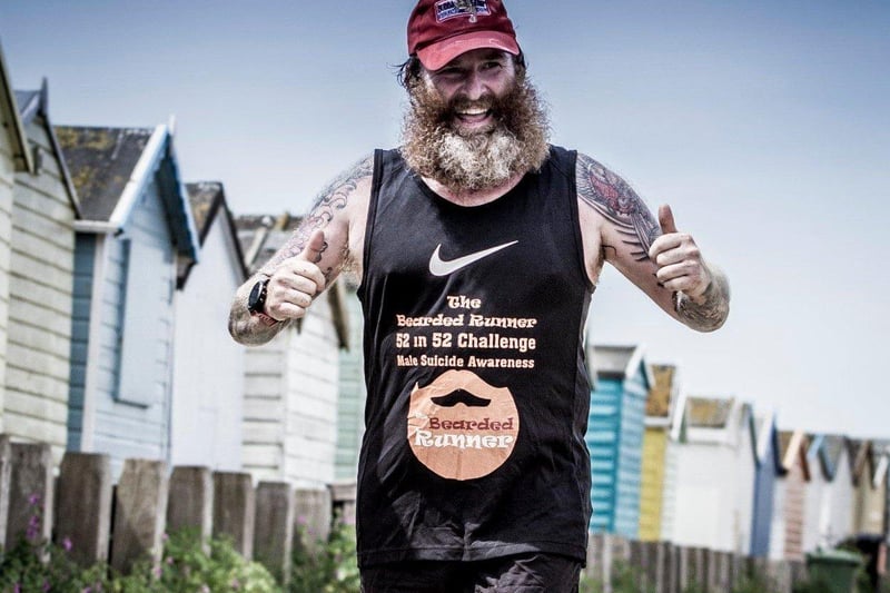 The Bearded Runner was out with the Foxy Ladies on Worthing seafront on Sunday, August 22, for his Virtual Run #run4beard. Pictures contributed and not available for sale.