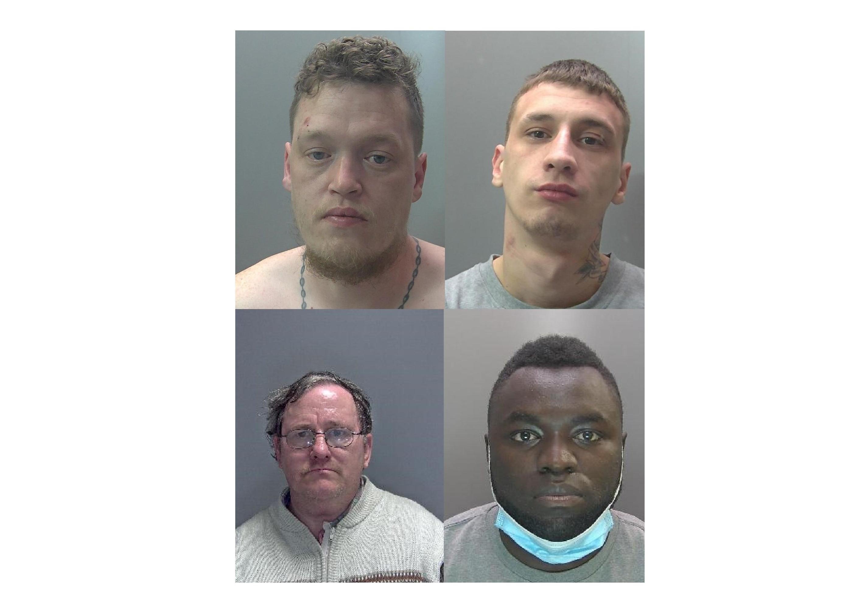People were jailed for a range of offences in August