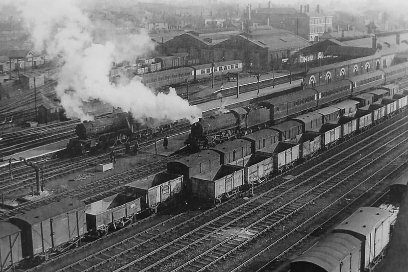 History of Railways in Peterborough exhibition  at Railworld. Railway lines near to Peterborough North Station in 1960. Pic from the Nene Valley Railway Museum Group Archive EMN-210824-141638009
