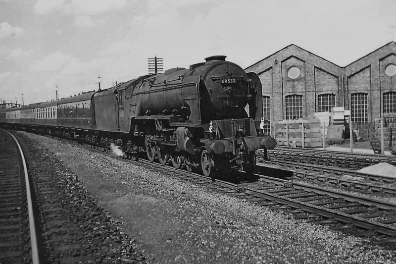 History of Railways in Peterborough exhibition  at Railworld.  Steam express at Nene Viaduct in 1960. Pic from the Nene Valley Railway Museum Group Archive EMN-210824-141649009
