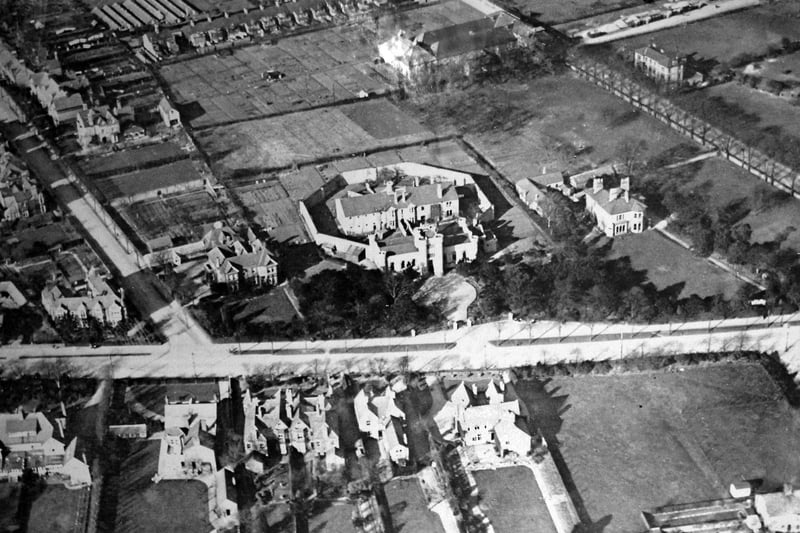 The Sessions house off Thorpe Road aerial picture taken before the district hospital was built.
