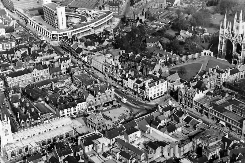 Another image of the city centre before the construction of Queensgate, this image is from the late 60s.
