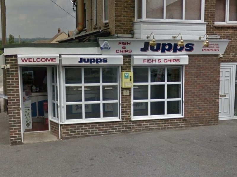 Jupps Fish and Chips is very popular with Mid Sussex residents having a 4.7 rating from 320 Google reviews. It can be found on West Street in Burgess Hill. One reviewer said the food always tastes good while another recommended 'the vegan curry sauce, spring rolls and onion rings'. Picture: Google Street View.