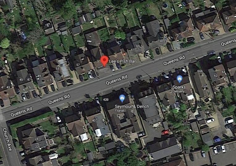 Lee's Fish Bar in Queens Road, Haywards Heath, has been given 4.6 stars out of five from 139 Google reviews. It offers 'crispy and top quality fish and chicken' as well as 'yummy sausages', said one reviewer. Picture: Google Street View.