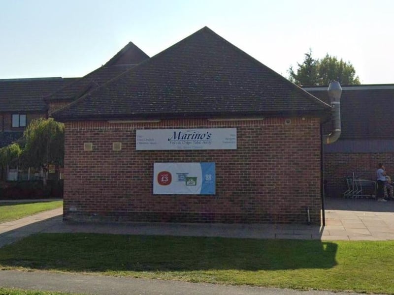 Marino's Fish Bar in Sheddingdean Community Centre, Maple Close, Burgess Hill, has 4.3 stars out of five from 104 Google reviews. "Beats all local establishments on quality, price and portion sizes," said one enthusiatic reviewer. Picture: Google Street View.