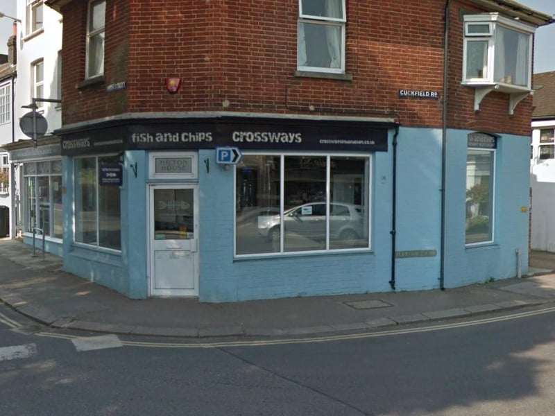 Crossways Fish and Chips in Hurstpierpoint High Street has 4.6 stars out of five from 95 Google reviews. One reviewer said they offered 'the best fish and chips my wife ever had' while another said the chips tasted like the were homemade. Picture: Google Street View.