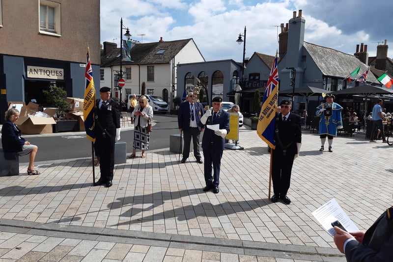 The Torch of Remembrance in Shoreham, marking 100 years of the Royal British Legion. The service today was part of a relay through Sussex. Pictures: Elaine Hammond