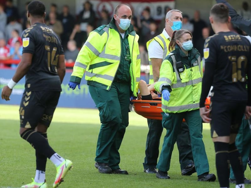 After suffering two bad injuries last term, this looked another nasty one. The real tragedy was that he sustained it while making a magnificent covering tackle... 7