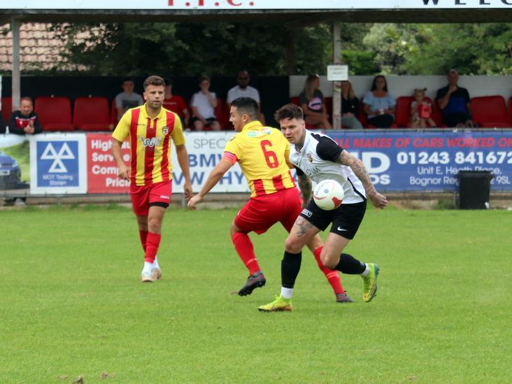 Action and goal celebrations from Pagham's 4-0 win over Lingfield at Nyetimber Lane / Pictures: Roger Smith