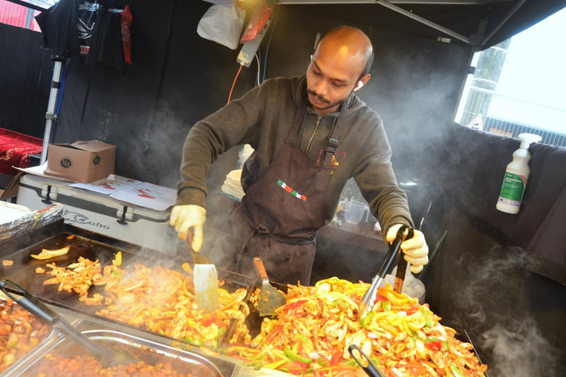 Street Food Festival in Hastings Old Town. SUS-210828-132609001