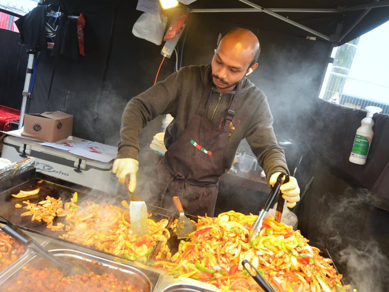 Street Food Festival in Hastings Old Town. SUS-210828-132609001
